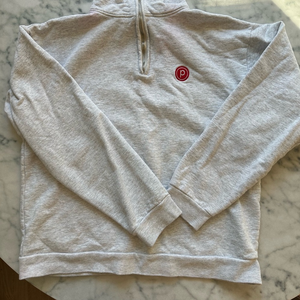 Pure Barre Gray Quarter-Zip Sweatshirt
